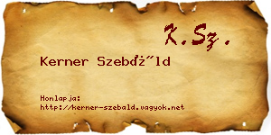 Kerner Szebáld névjegykártya